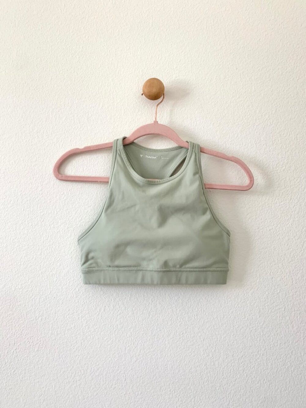 Aritzia TNAction High Neck Racerback Sage Green Sports Bra US Small